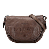 ロエベ ヘリテージ 斜め掛け ショルダーバッグ ブラウン レザー レディース LOEWE 【中古】